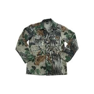 Camo Gear Youth Button Up Shirt/Light Weight Jacket, Size 14 Realtree‎ Hardwoods